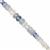 16cts Blue White Shaded Sapphire Graduated Faceted Rondelle Approx 2x1 to 4x2mm, 15cm Strand