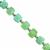 68cts Chrysoprase Faceted Cube Approx 5mm to 8mm, 21cm Strand with Spacers