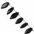88cts Black Obsidian Graduated Smooth Marquoise Approx 17.5x8 to 25.5x11mm, 18cm Strand with Spacers