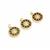 Gold Plated 925 Sterling Silver Sunburst Pendant, Approx 15mm With Velvet Pouch