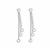 925 Sterling Silver Earring Connectors, Length of Chains is 1.5cm/2cm/2.5cm, 1 pair