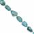95cts Chrysocolla Smooth Tumble Approx 10x8 to 19x13mm, 16cm Strand With Spacers