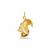 Gold Plated 925 Sterling Silver Squirrel Pendant with Yellow Aventurine Approx, 14x21mm