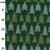 Christmas Trees Metallic Green Fabric 0.5m