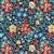 Liberty Collector's Home Curiosity Brights Botanist's Bloom Black Fabric 0.5m