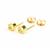 Gold Plated 925 Sterling Silver Tube Set Studs for 4mm Gemstones