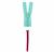 The John Scott Pouch Collection Zip Set Indian Elephants Dark Pink and Teal