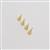 Gold Plated Base Metal Cone End Approx 27x10mm (4pk)