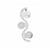 925 Sterling Silver Pendant With 0.04cts White Zircon & Pearl Pegs 3Pcs