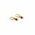 Baltic Cognac Amber Gold Plated Sterling Silver Triple Bead Lever Back Earrings with Peg. (1pair)