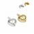 925 Sterling Silver Opening Heart Charm with Key and White Topaz Heart, Approx 15mm