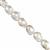 White Freshwater Nucleated Cultured Baroque Pearls, Approx 13-16mm, 38cm Strand