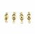 Gold Plated 925 Sterling Silver Twisted Bullet Clasps Approx 12x5mm (4pcs)