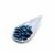 PaisleyDuo Polychrome Dark Capri Blue Beads 8x5mm (22GM/TB)