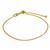 Gold plated Flush 925 Sterling Silver Adjustable Bracelet, Curb DC Chain, 8inch (1Pack)