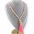Cherry Blossom- 80cts Sakura Agate Plain Rounds  6mm, 200cts Rose Quartz Tassel Making Kit