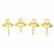 Gold plated 925 Sterling Silver Flower Bail With Loop Approx 15x10mm (pack of 4 pcs)