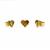 Size 7 Gold Plated Heart Bezel Rings - 20mm (3pcs/pk)