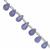 25cts Tanzanite Smooth Drops Approx 5x3 to 8x5mm, 15cm Strand With Spacers