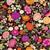 Makower Luxe Large Floral Pink Metallic Fabric 0.5m