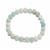 85cts Chinese Amazonite  Plain Rounds Approx. 8mm Bracelet With Silver Charm