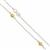 925 Sterling Silver Necklace With Gold flash Diamond Cut Beads, Approx 19Inch 