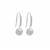 925 Sterling Silver Ear Wire with Cup & Peg Approx 20x10mm, 1 Pair 
