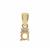 Gold Plated 925 Sterling Silver Round Pendant With 3 Zircon Detail (To fit 4mm gemstone)- 1pcs