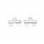 925 Sterling Silver 2 to 1 Connector, approx. 10x18mm, 2pcs