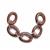 925 Sterling Silver & Mookite Oval Link Chain, 13cm Length