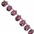 25cts Rhodolite Garnet Top Side Drill Graduated Faceted Pears Approx 6x3 to 8x5.5mm, 21cm Strand with Spacers