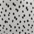 Black Spotted White Florenza Crepe Fabric 0.5m