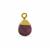 Gold Plated Base Metal Electroplated Pendant With 5.19cts Ruby Fancy
