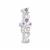 925 Sterling Silver Peacock Clasp with Amethyst 11X36mm