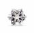 4.8cts White Topaz 10x10mm Snowflake  (N)