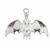 Autumn At Chestnut Close By Mark Smith: 925 Sterling Silver Bat Pendant With Black Spinel
