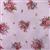 Floral Story Rose On Lilac Fabric 0.5m - Sewing Street exclusive