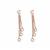 Rose Gold 925 Sterling Silver Earring Connectors, Length of Chain is 1.5cm/2cm/2.5cm, 1 pair