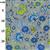 Terry Backed Jersey Blue Floral on Grey Fabric 0.5m