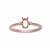 Rose Gold Plated 925 Sterling Silver Cushion Ring Mount (To fit 6x4 gemstone) Inc. 0.03cts White Zircon Brilliant Cut Round 1.25mm 1pcs