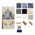 Delphine Brooks Rustic Houses Wall Hanging Kit: Instructions, Fabric (1m), F8th Pack (3pcs), Felt & Hessian Haberdashery