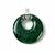95cts Malachite Donut with Sterling Silver Bail, Approx 40mm, 1pc