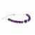 23cts Amethyst Smooth Round, Approx 5 - 8mm 925 Sterling Silver Slider Bolo Bracelet 10Inch.