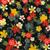 Sevenberry Gold Metallic Traditional Japanese Flower Bloom Black Fabric 0.5m