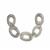 925 Sterling Silver & Labradorite Oval Link Chain, 13cm Length