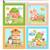 The Crafty Witches Garden Gnomes Sunny Day 4 x Squares Fabric Panel 70 x 78cm