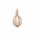 Rose Gold Plated 925 Sterling Silver Hinged Cage To Fit White Cultured Pearl, Approx 23x13mm