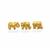 Gold Plated 925 Sterling Silver Elephant Spacer Beads, Approx 8x6mm 3pcs (3 designs)