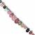 12cts Multi-Colour Tourmaline Top Drilled Graduated Faceted Drop Approx 3.5x3 to 7x4mm, 11cm Strand with Spacers