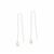 925 Sterling Silver Threader Earrings with Freshwater Cultured Pearl Approx 6x8mm (1 Pair)